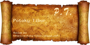 Potoky Tibor névjegykártya